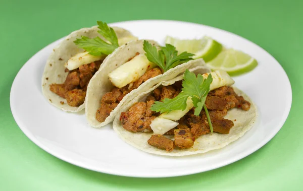 Mexican Al Pastor Tacos — Stock Photo, Image