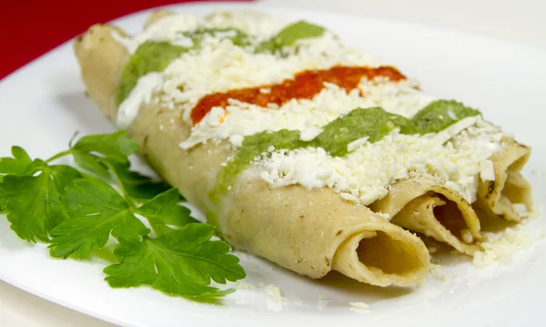 Мексиканское блюдо Такос Дорадос Стоковое Фото