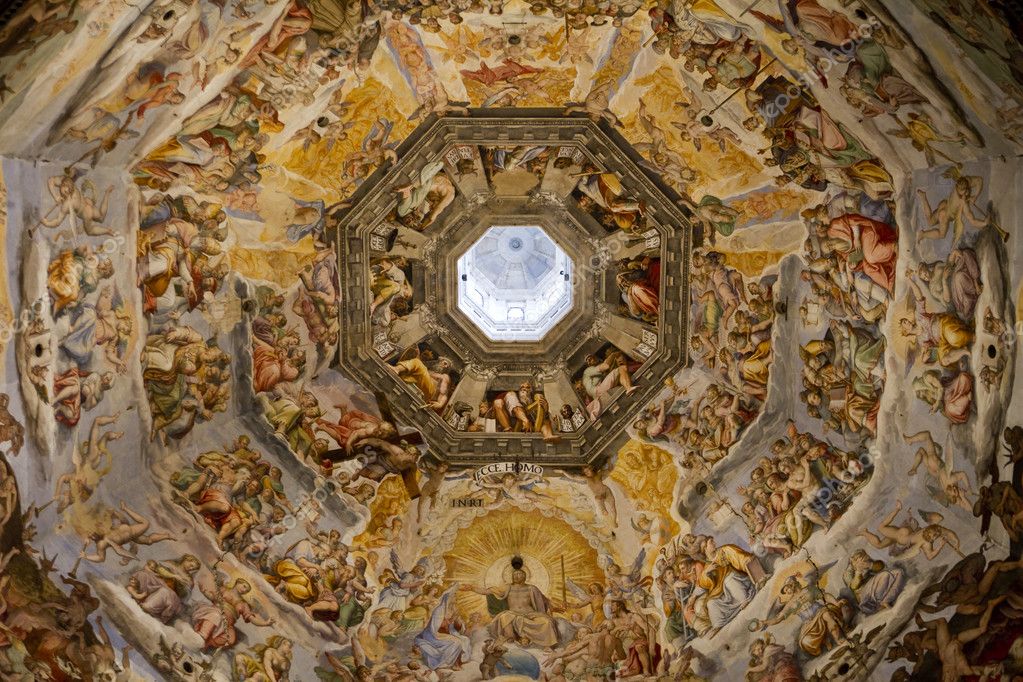 Dome Paintings Cathedral Florence Stock Photo C Natspel 6865538