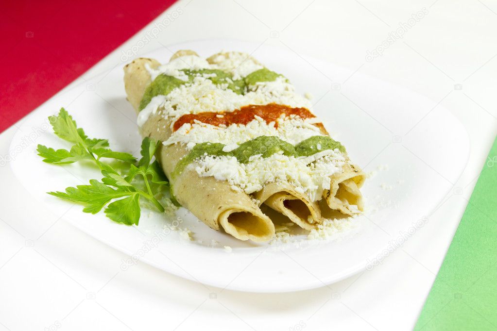 Tacos Dorados Mexican Dish