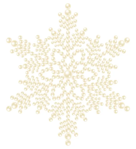 真珠の雪の結晶 — ストック写真