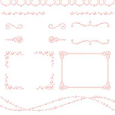 Pink pearl decoration clipart