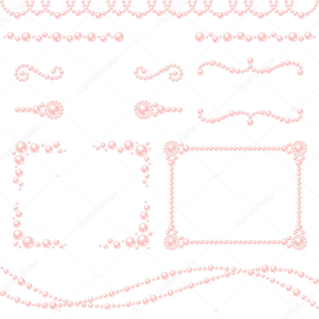 Pink pearl decoration