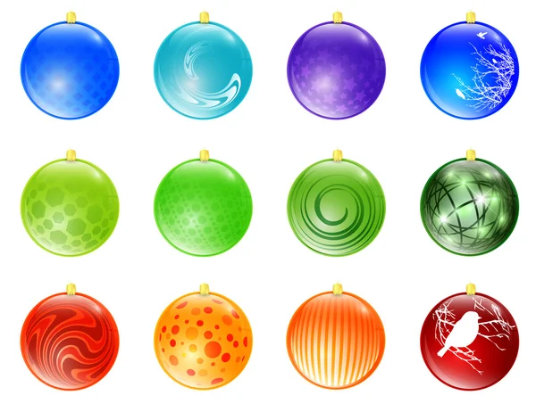 New year ball toy collection — Stock Vector