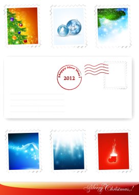 Yeni yıl ve Noel poststamps