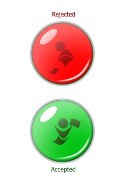 Two status button clipart