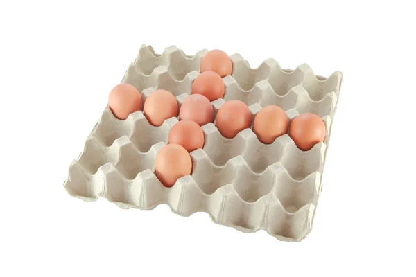 Kruis rij eieren — Stockfoto