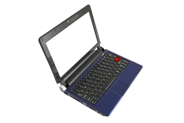 Netbook ordinateur avec clavier d'entrée rouge — Photo