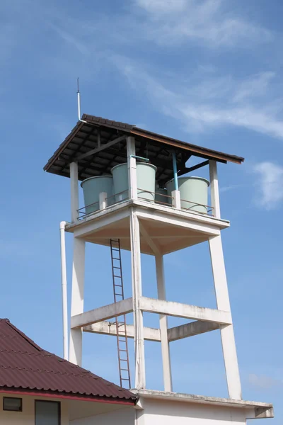 Watertoren vezel glas tanks — Stockfoto