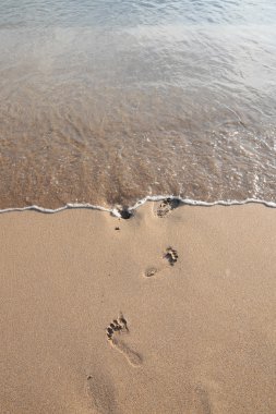 ayak adımları dalga tarafından silindi.