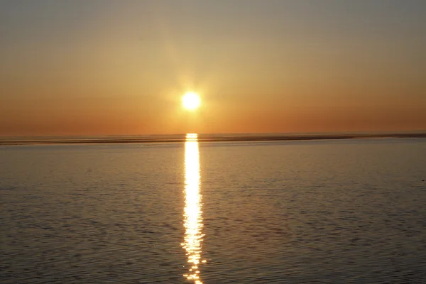 Solnedgång på Nordsjön — Stockfoto