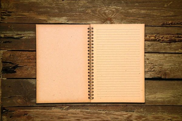 Open Blank page of Recycle Paper Notebook — Stock Photo, Image