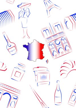 Fransa manzaraları ve sembolleri - sorunsuz