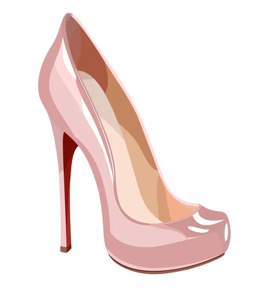 Elegante zapato rosa — Vector de stock