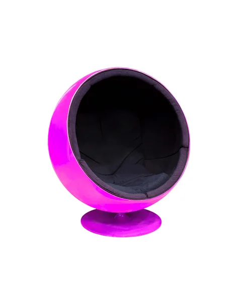 Moderna lila cocoon bollen stol isolerad på vit bakgrund — Stockfoto