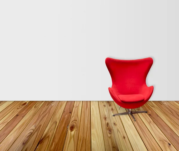 古典室内装饰和红色扶手椅 — 图库照片