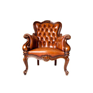 Luxury leather armchair isolated clipart