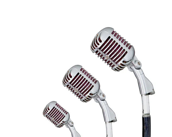 Retro microphone isolated on white background — Stock Photo, Image