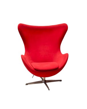 izole yumuşak kırmızı şık sandalye