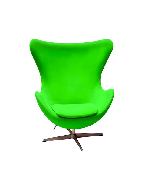 Isolato morbido verde elegante sedia — Foto Stock