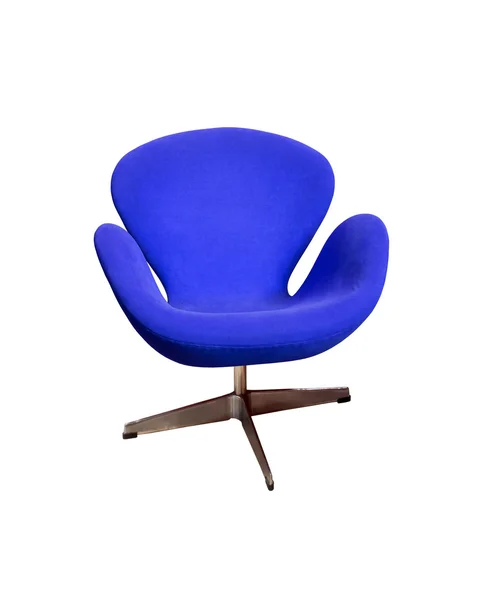Isolierte weiche blaue stilvolle Stuhl — Stockfoto