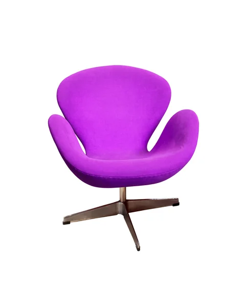 Izole yumuşak mor şık sandalye — Stok fotoğraf