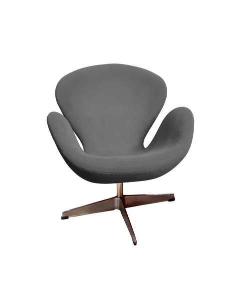 Isolierter weicher schwarzer stilvoller Stuhl — Stockfoto