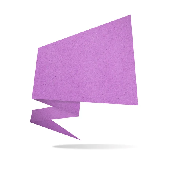 Фіолетовий орігамі тег оброблені паперові вироби палиці на білому тлі Ліцензійні Стокові Фото