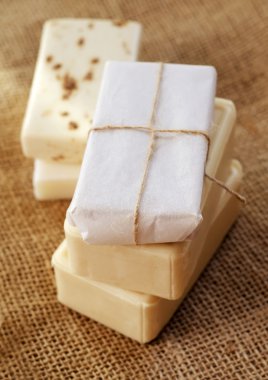 Handmade Soap closeup.Spa products clipart