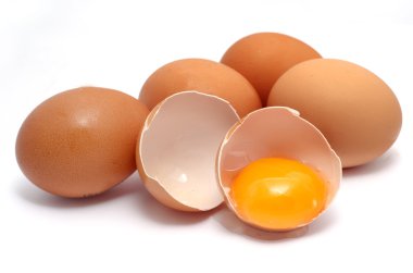 Eggs on white background clipart