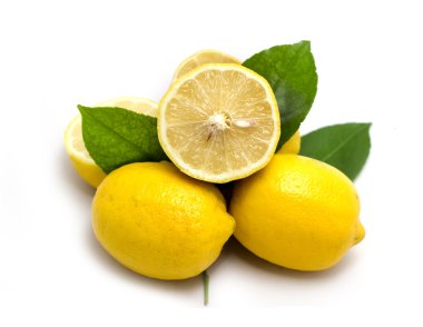 beyaz üzerine limon