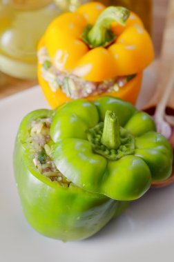 Stuffed pepper for fast preparation clipart