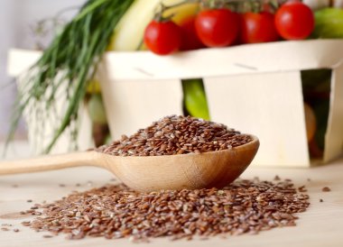 flaxe kaşık içinde