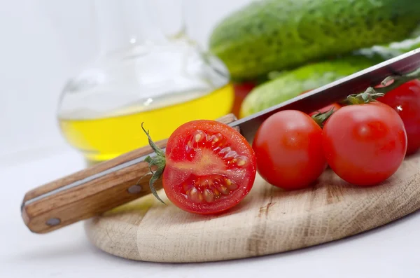Tomate e pepino — Fotografia de Stock