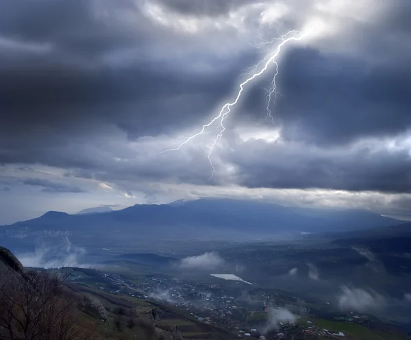 stock image Storm in mountain