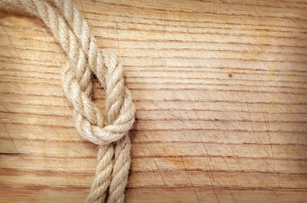 Seil auf Holz — Stockfoto