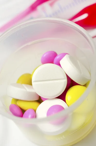 Förpackningar av olika piller — Stockfoto