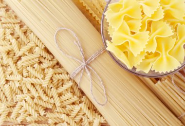 Close up on assortment of Pasta clipart