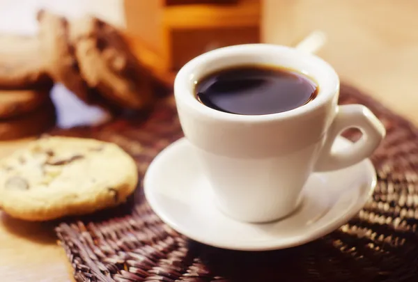 Káva a cookie — Stock fotografie