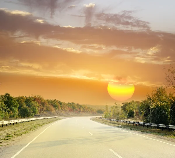 Road on sunset — Stock Photo, Image