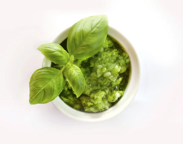 stock image Sauce with basil