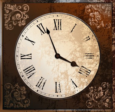 Vintage clock clipart