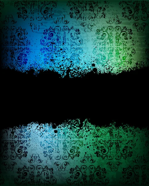 Grungy bannière ornementée — Image vectorielle