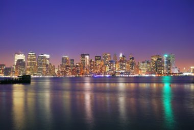 HUDSON RIVER AT DUSK, NEW YORK CITY clipart