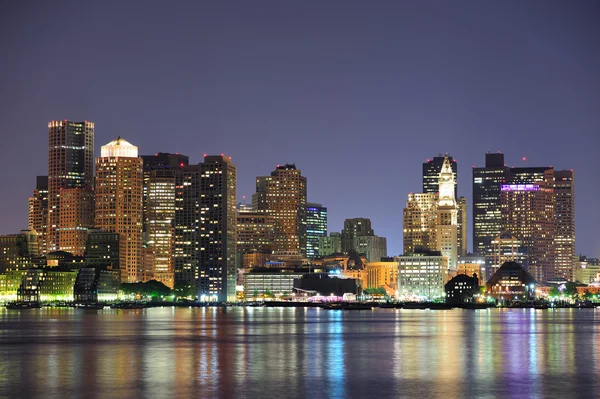 Lo skyline del centro di Boston al tramonto — Foto Stock