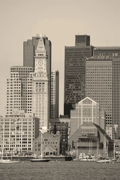 Αρχιτεκτονική της Βοστώνης, σε μαύρο και άσπρο — Φωτογραφία Αρχείου
