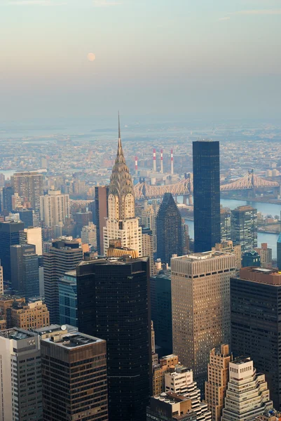 New Yorks manhattan skyline Flygfoto — Stockfoto