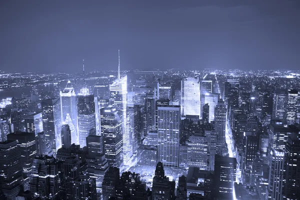 न्यूयॉर्क सिटी मॅनहॅटन टाइम्स स्क्वेअर आकाशातील हवाई दृश्य — स्टॉक फोटो, इमेज