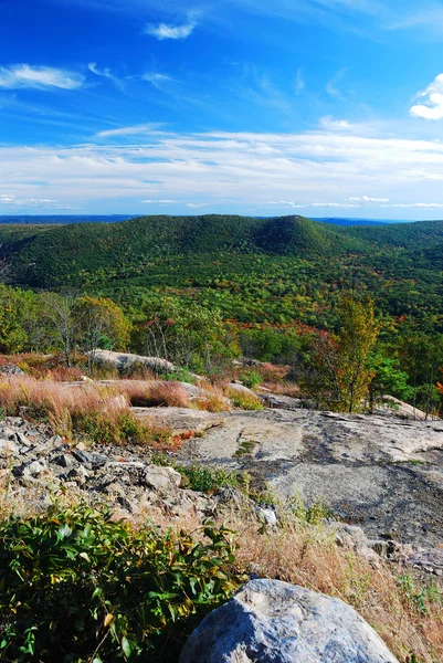 Podzimní horský vrchol zobrazit panorama — Stock fotografie