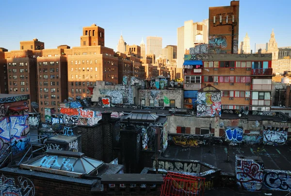 New York'un manhattan sanat resim duvar — Stok fotoğraf
